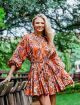 KARLIE FLORAL BRAID ROPE DRESS
