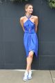 ONE 33 SOCIAL TWIST HALTER DRESS