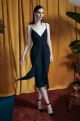 BADGLEY MISCHKA DRAPED STRAPY DRESS